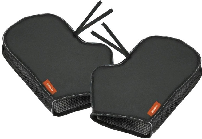 어반카 무지 바이크 핸들커버 방수 메쉬 통풍 토시 장갑 양손착용 세트, 블랙