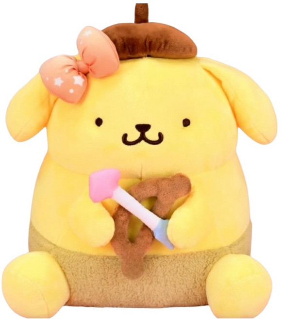 KHTOY 三麗鷗 邱比特系列 布丁狗 絨毛玩具 16吋, 黃色, 1個
