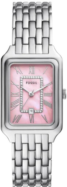 FOSSIL Raquel 銀韻女伶嫣粉女錶 不鏽鋼錶帶 ES5401 26mm