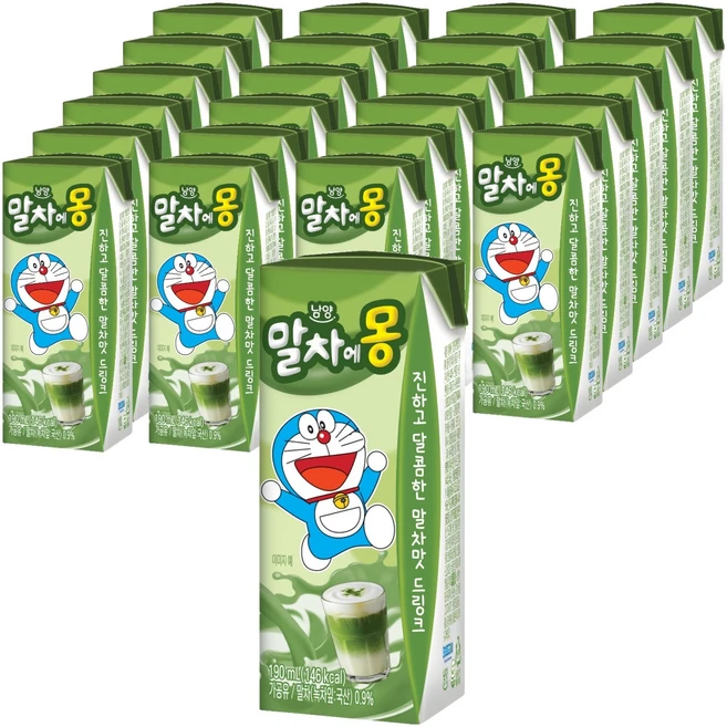 남양유업 말차에몽 우유, 190ml, 24개 - 쿠팡