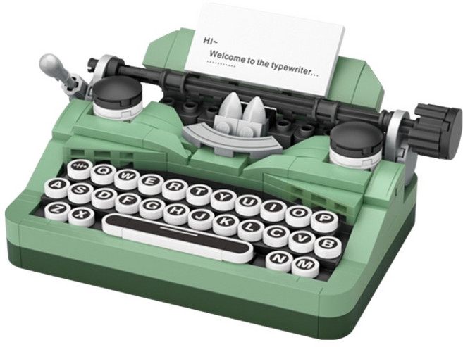 LoZ 微型迷你積木, 1個, 打字機 + 綠色 + 黑色