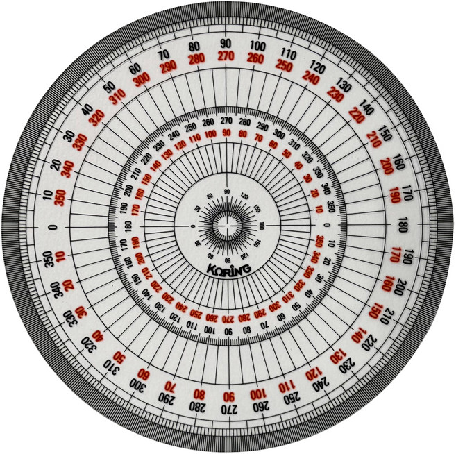 코링 템플레이트 정원분도기 K-1501, 1개