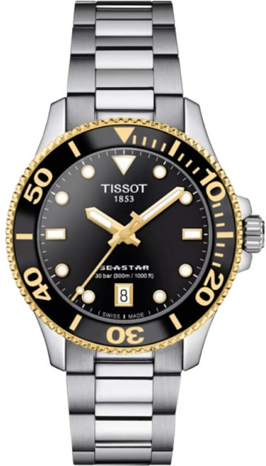 TISSOT 天梭 女款 Seastar 1000 海洋之星 潛水錶 T1202102105100 36mm