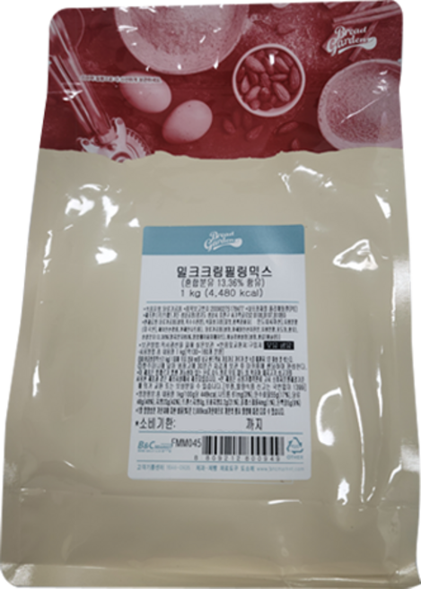 브레드가든 밀크크림 필링믹스, 1kg, 1개