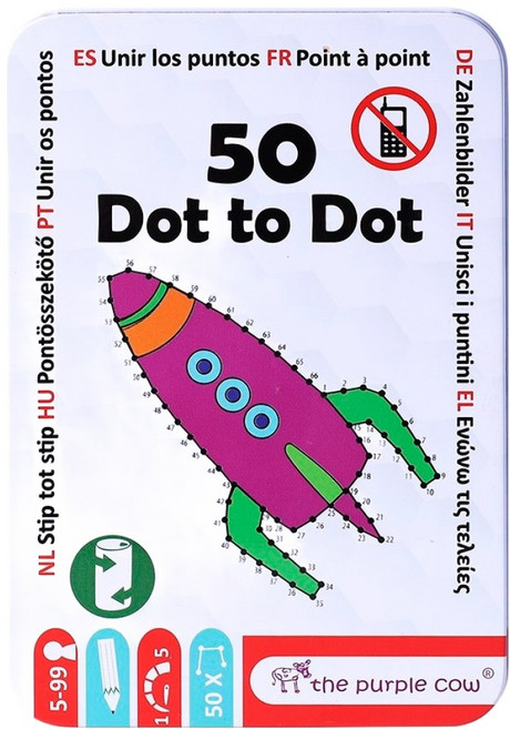 더퍼플카우 브레인티저스 아이큐 시리즈 닷투닷 5세이상 1인 휴대용 보드게임, 혼합색상, 1개