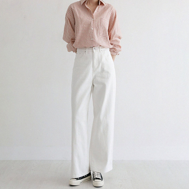 앤드스타일 여성용 숏/롱 2단기장 딱맞진9탄 컴포트커버 인밴딩 코튼 와이드 팬츠 264730