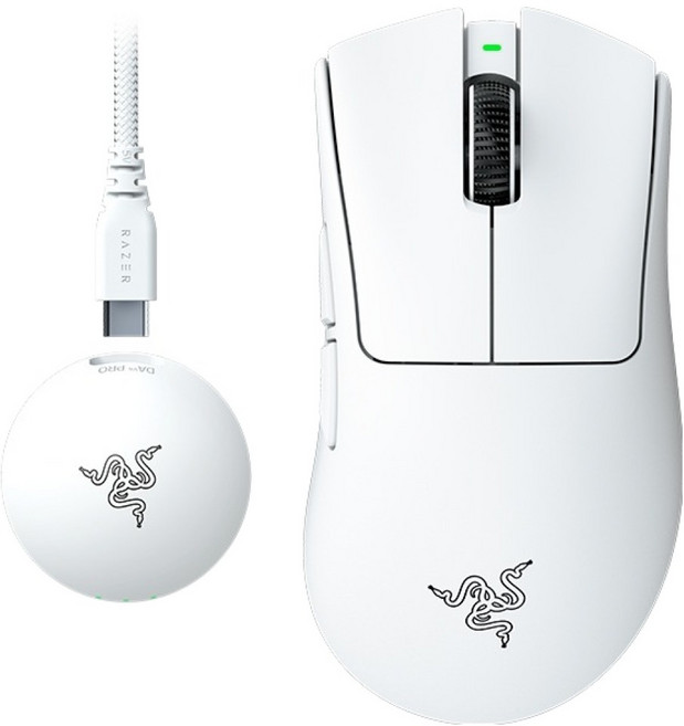 레이저 DeathAdder V4 Pro 무선마우스, RZ01-0533, 화이트