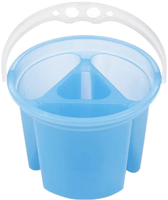 다다 미술 회화 수채화 4칸 분리형 칸막이 물통, 블루