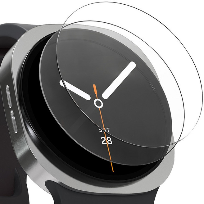 아이몰 갤럭시워치 풀커버 강화유리 고강도 액정보호필름 2p 세트, 투명, 1세트