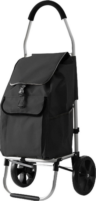 히키스 지인이 3단 접이식 구루마 살림 장바구니 핸드 캐리어 캠핑카트, 블랙, 1개