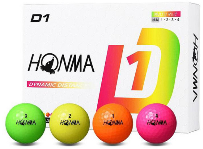 혼마 D1 2024 골프공 2피스 4종 x 3p 세트 BT2401, 멀티, 1개