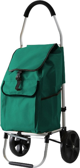 히키스 지인이 3단 접이식 구루마 살림 장바구니 핸드 캐리어 캠핑카트, 그린, 1개