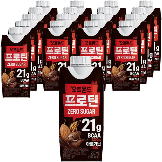 오트몬드 프로틴 초코맛, 250ml, 18개