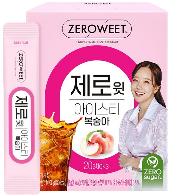 제로윗 아이스티 복숭아, 5g, 20개