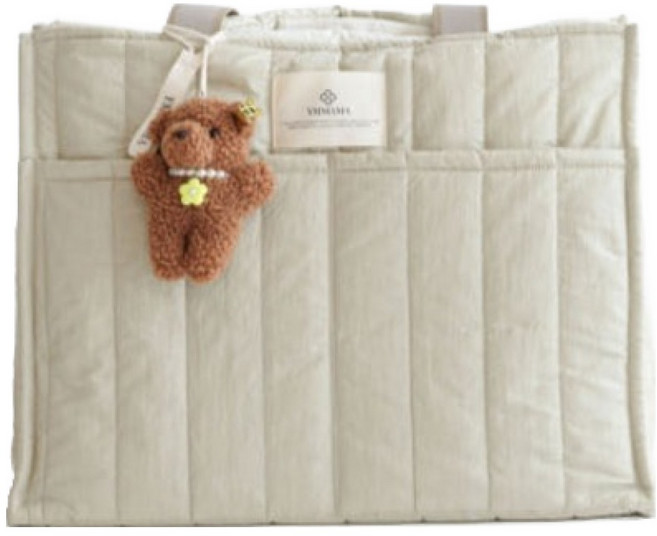 와이엠마마 가벼운 기저귀가방 더블빅윰백펄, 펄카키