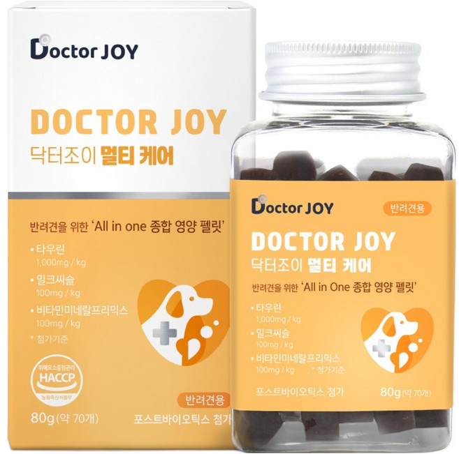 닥터조이 강아지 케어 영양제, 70정, 종합영양제, 1개