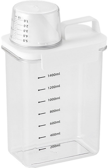 피닛앤피킷 눈금 세제 리필 용기 1800ml, 투명, 1개