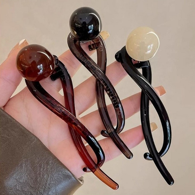 왕진주 올림머리 헤어 집게핀 3종 세트