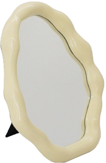라라하우스 벨로 비정형 탁상 거울, 버터