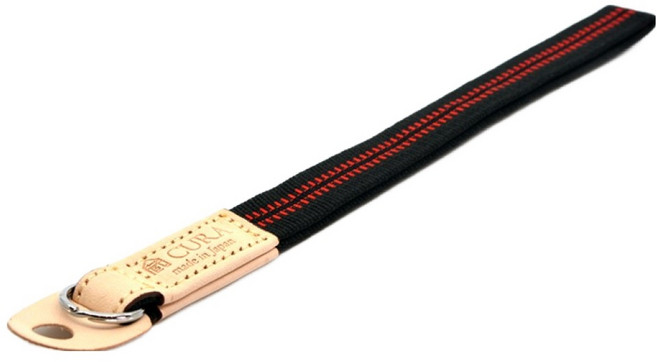 쿠라 사나다 카메라 손목 스트랩 블랙 + 레드 20cm, 1개, CSS-200BK/RD