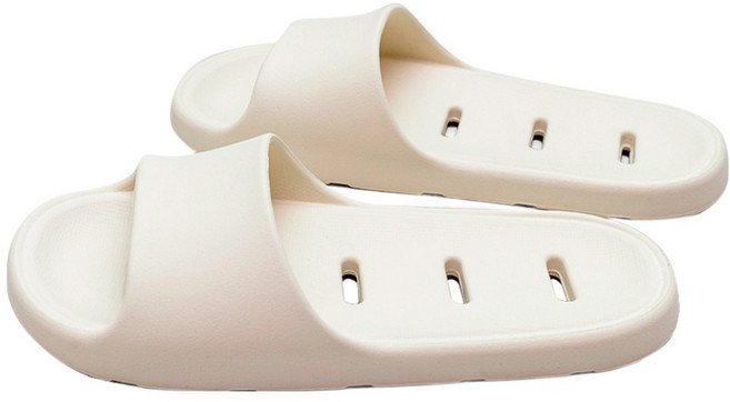 앳홈 루노 EVA 발등낮은 소프트 욕실화, 크림, 1개