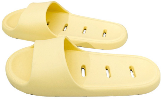 앳홈 루노 EVA 발등낮은 소프트 욕실화, 버터 옐로우, 1개
