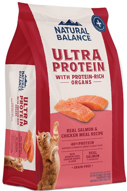 내추럴발란스 전연령 울트라 프로틴 리얼 캣 레시피 건식사료, 닭+연어, 4.54kg, 1개