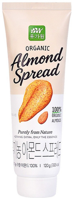 유가원 짜먹는 유기농 아몬드 스프레드 튜브, 120g, 1개