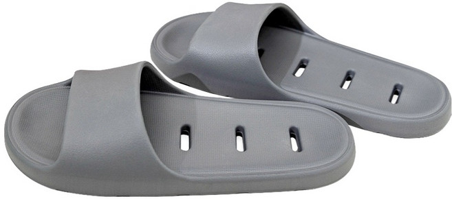 앳홈 루노 EVA 발등낮은 소프트 욕실화, 다크 그레이, 1개