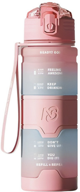 UPSTYLE Tritan 健身水壺, 升級款桃粉色, 500ml, 1個