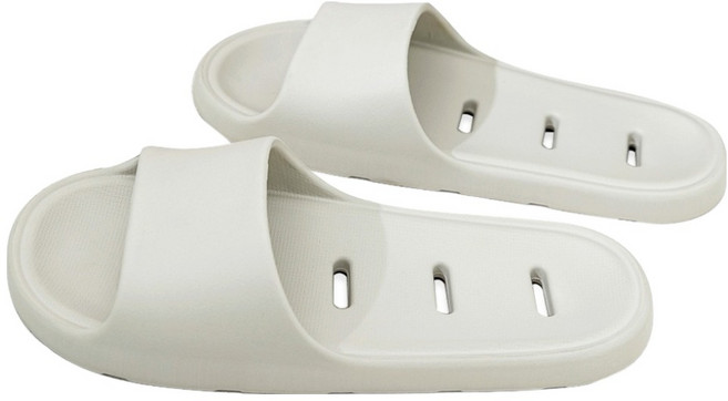 앳홈 루노 EVA 발등낮은 소프트 욕실화, 라이트 그레이, 1개