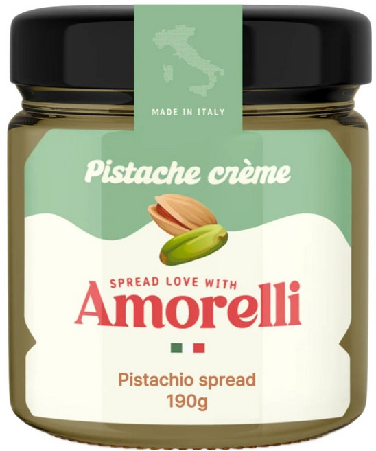 Amorelli 高蛋白開心果抹醬, 1個, 190g