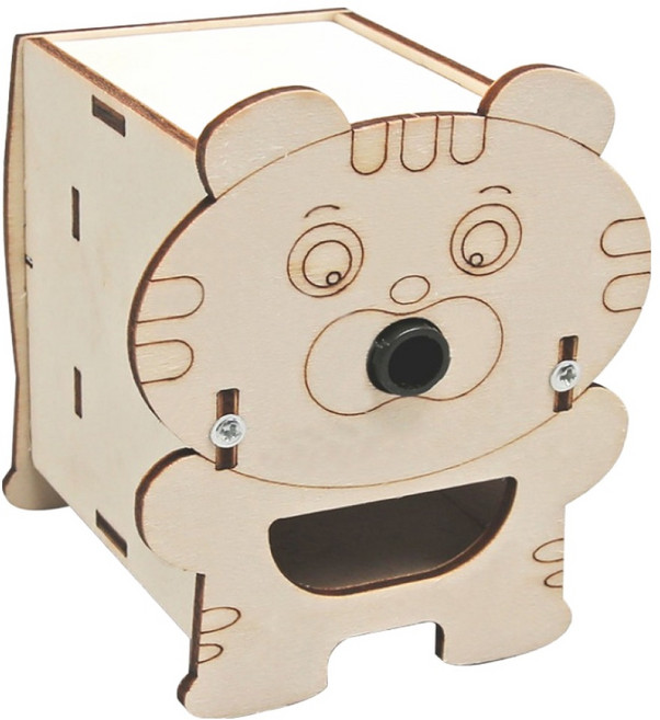 리브온 창의력 STEAM 목재 만들기 자동연필깎이, 혼합색상, 1개