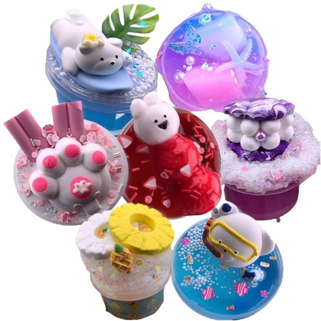 에밀리슬라임 대용량 수제 슬라임 7종 세트, 랜덤 발송, 250g, 1세트