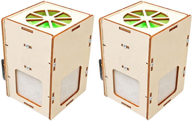 리브온 창의력 STEAM 목재 만들기 공기청정기 70 x 75 x 110 mm, 혼합색상, 2개