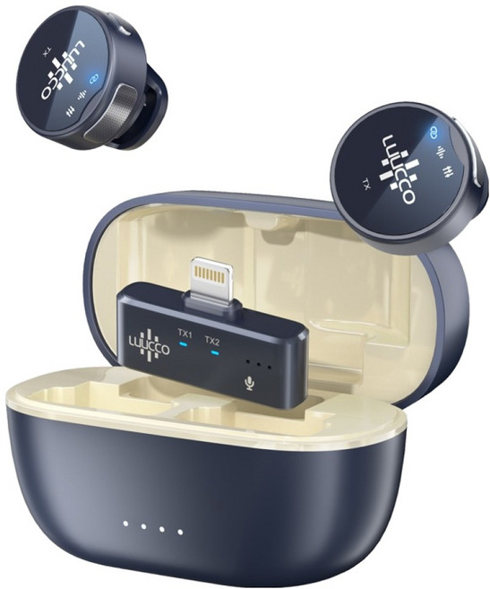 LUUCCO 一對二無線領夾麥克風 Lightning 版, 黑色, Airwave Mini K2 (L)