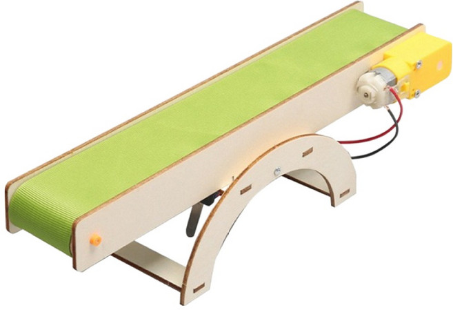 리브온 창의력 STEAM 목재 만들기 컨베이너 벨트 입체퍼즐 267 x 66 x 76 mm, 혼합색상, 1개