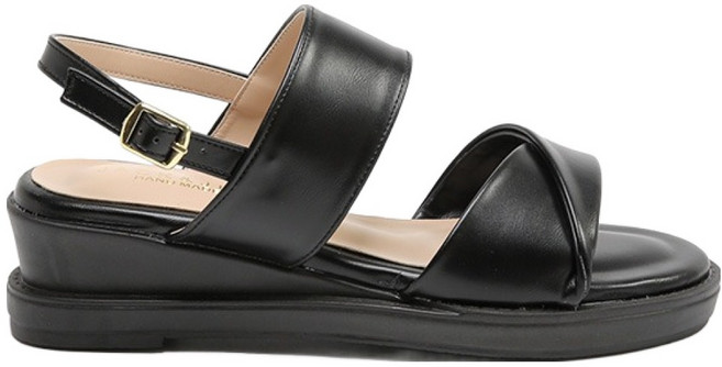 잭앤질 여성용 오버랩 스트랩 웨지힐 샌들 JB4451