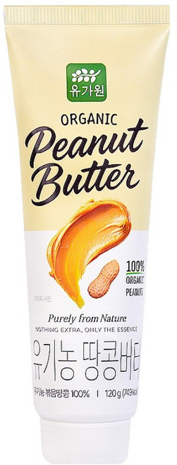유가원 짜먹는 유기농 땅콩버터 튜브, 120g, 1개