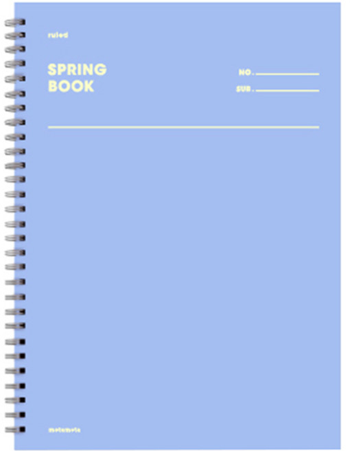 모트모트 스프링북 스퀘어드 노트, 에이스블루, 1개