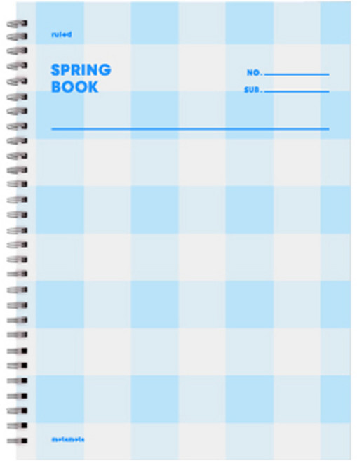 모트모트 스프링북 스퀘어드 노트, 럭키스퀘어, 1개