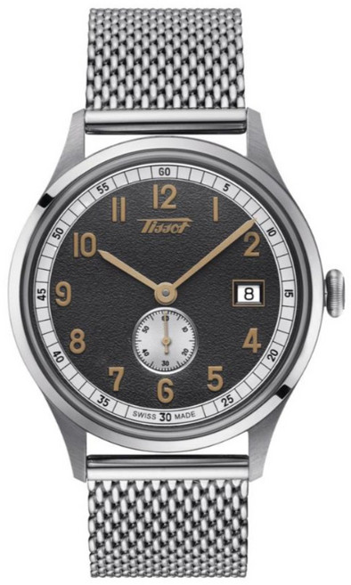 TISSOT 天梭 男款 Heritage 1938 傳承系列 米蘭不銹鋼錶 T1424281108200 39mm