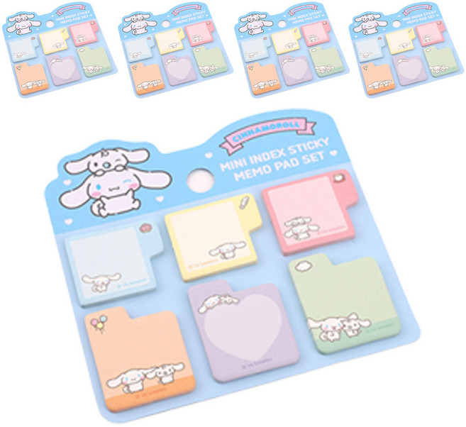 산리오 캐릭터 미니인덱스 점착메모패드 5p 세트 시나모롤, 1세트