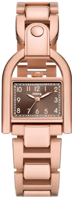 FOSSIL Harwell 風尚名伶經典不鏽鋼錶帶馬鞍女錶 ES5328 28mm