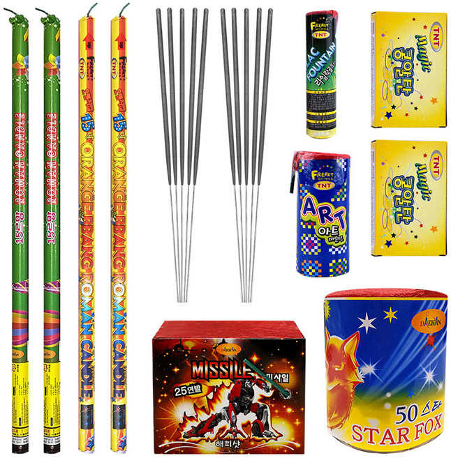 스카이페스티발 불꽃놀이 모음 폭죽 혜자 세트, 1세트