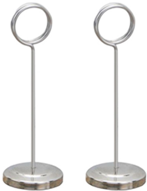 윰스 스탠드형 명함 카페 메모 꽂이, 실버, 2개