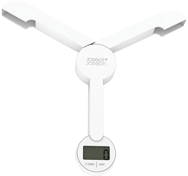 Joseph Joseph 摺疊收納料理秤, 40071, 5kg, 白色