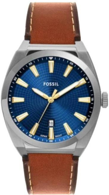 FOSSIL Everett 極簡紳士手錶 真皮錶帶 FS6115 42mm