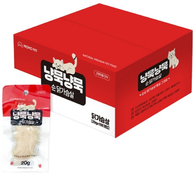 모모펫 냥묵냥묵 통살 간식 100p, 1개, 2kg, 순닭가슴살