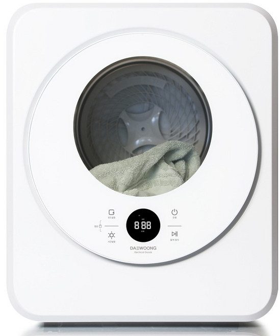 대웅 AI 스텐인리스 드럼 양방향회전 벽걸이 생활방수 빨래 미니 의류건조기 4kg, CZVN-CD88882R, 화이트
